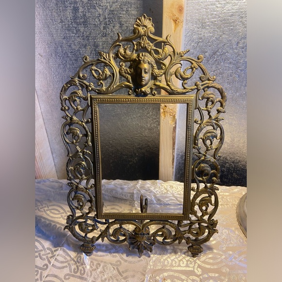 🌜Vintage Brass Art Nouveau Picture Frame #9580🌛 - Picture 3 of 12